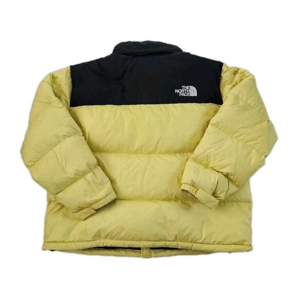 The North Face Nuptse 700 Goose Down Puffer Jacket Pale Yellow Retro 90s Sz XXL - Picture 2 of 13